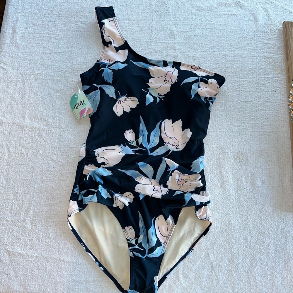 Nani midnight floral cascade one piece swim suit